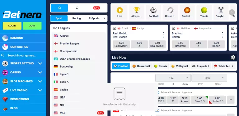 review of Betnero sports betting markets