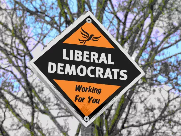 Liberal Democrats UK sign