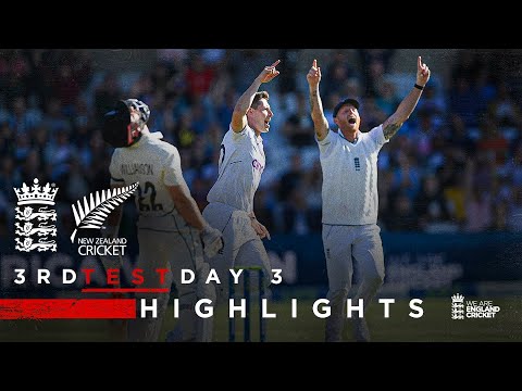 Video: Potts Leads Late Charge! | Highlights | England v New Zealand - Day 3 | 3rd LV= Insurance Test 2022